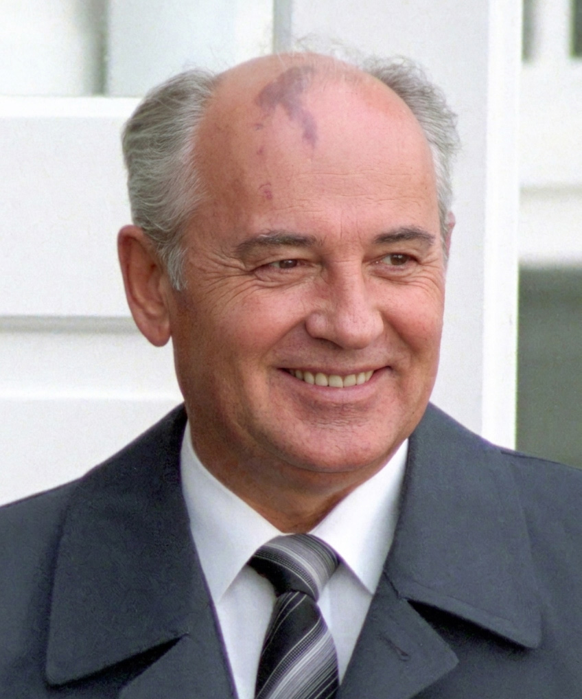 1986年、レイキャビク会談時のソ連のミハイル・ゴルバチョフ書記長の肖像写真。